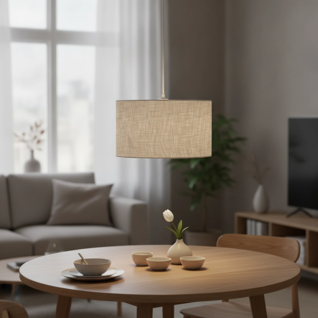 Linen pendant lamp Karen Ø 40cm