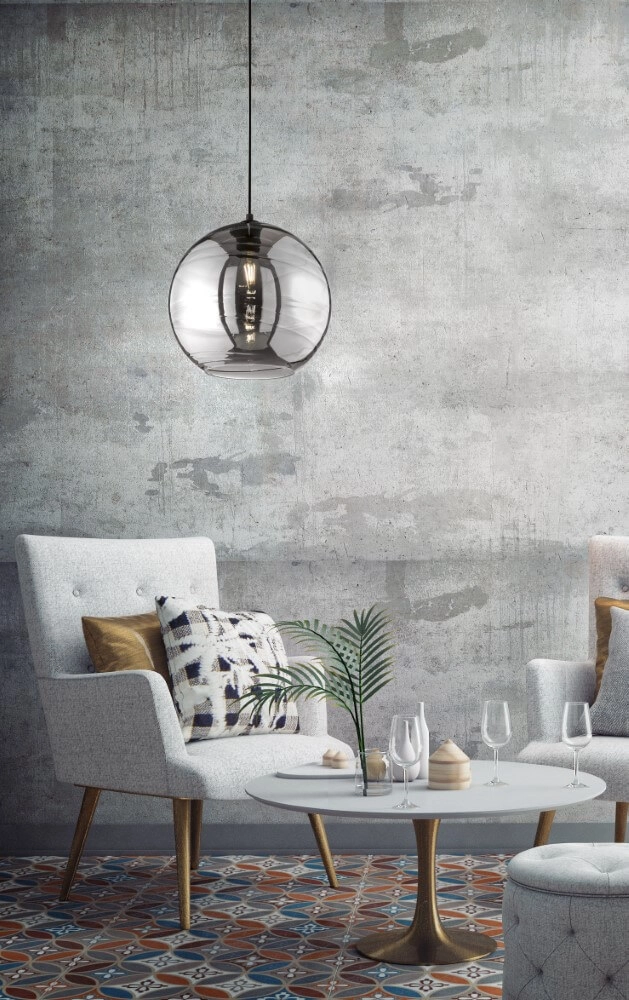 Glass hanging lamp Opie Ø 25cm Fischer & Honsel 4003694606677