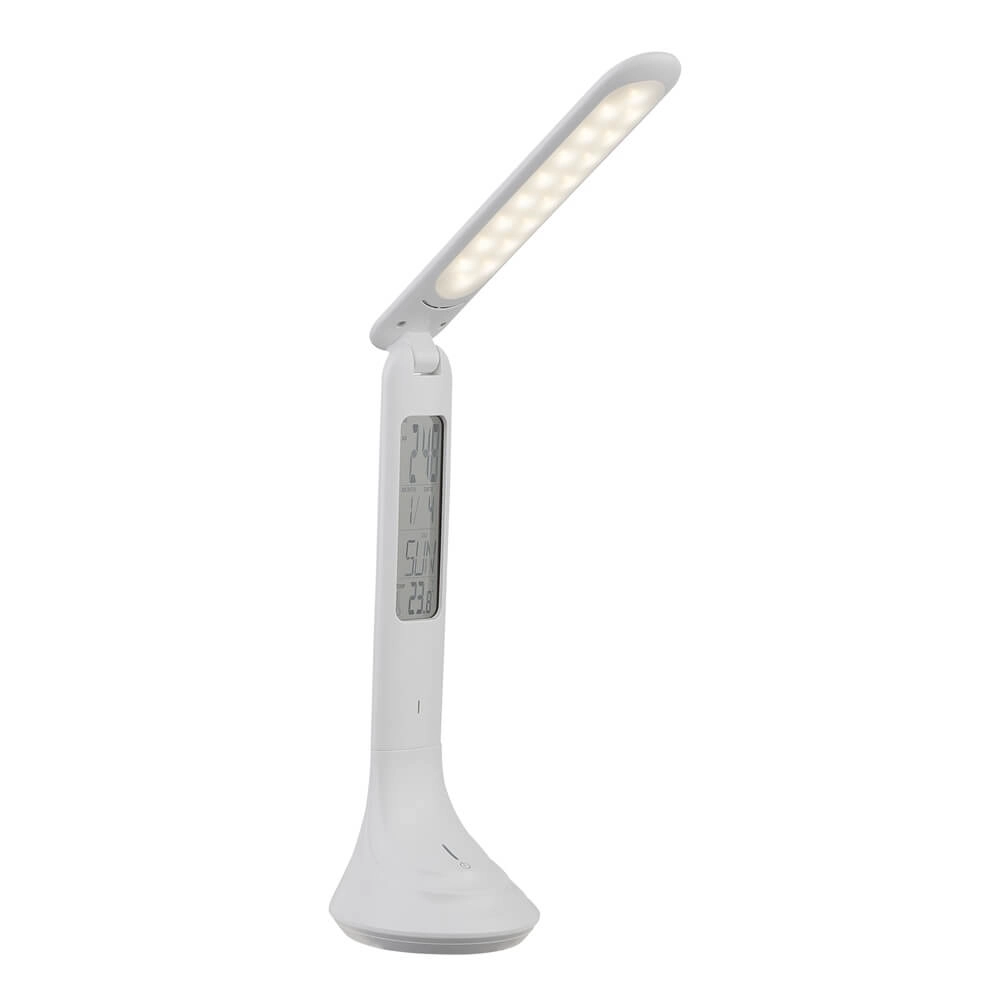 Desk lamp Tyrell white with clock Globo 9007371376032