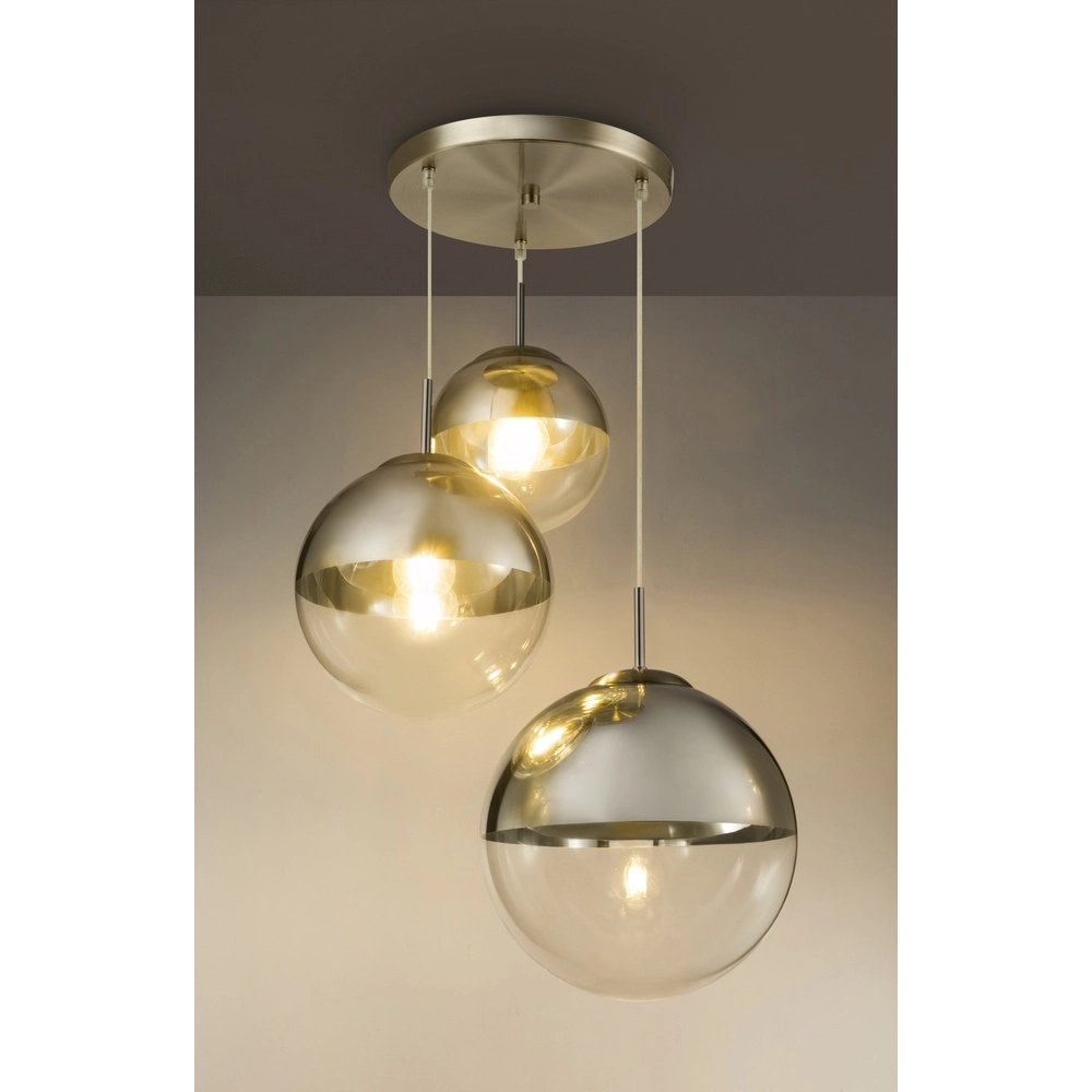 3-light pendant lamp Varus nickel Globo 9007371383443