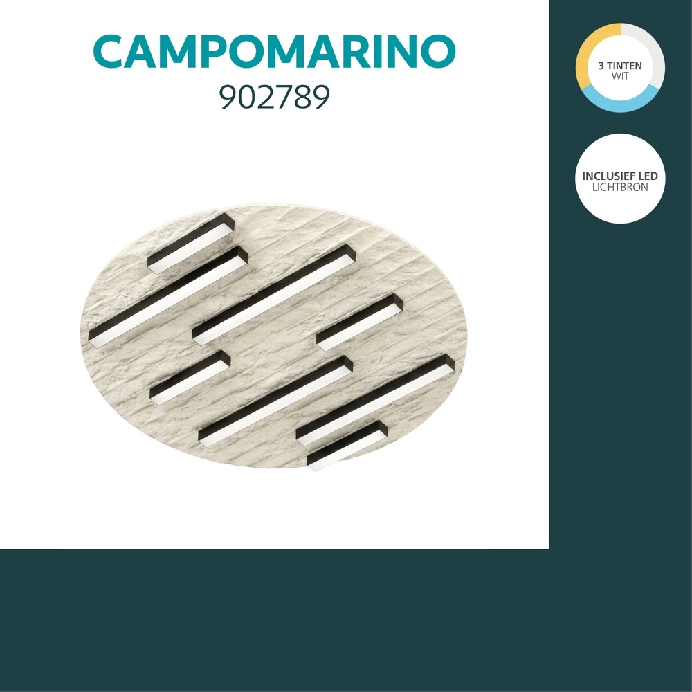 Ceiling lamp Campomarino sand brown Ø 38cm