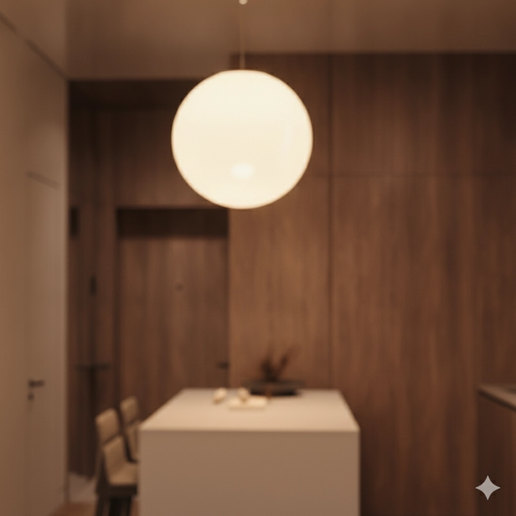 White pendant lamp Bolita bulb Ø 30cm