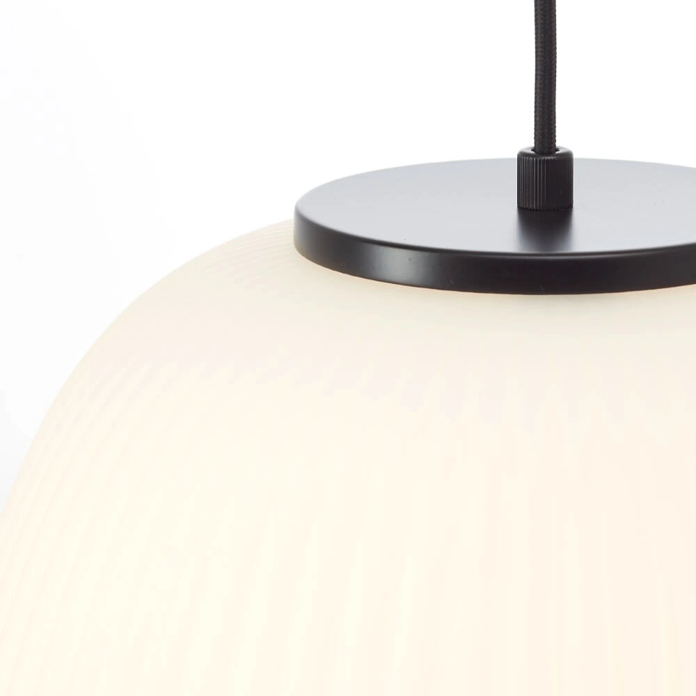 Pendant lamp Kaizen black with white Ø 35cm Brilliant 4004353447174