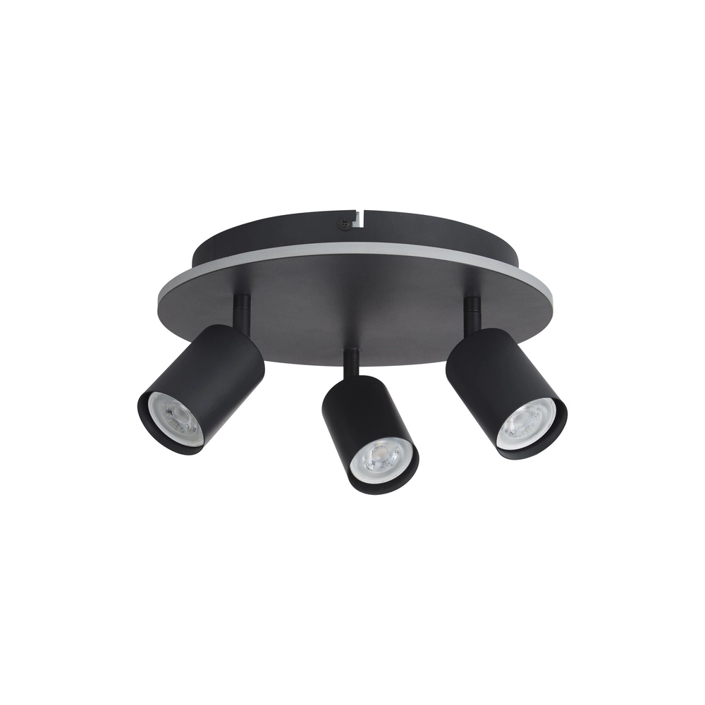 Ceiling lamp San Diego 3-light black Searchlight 5053423302089