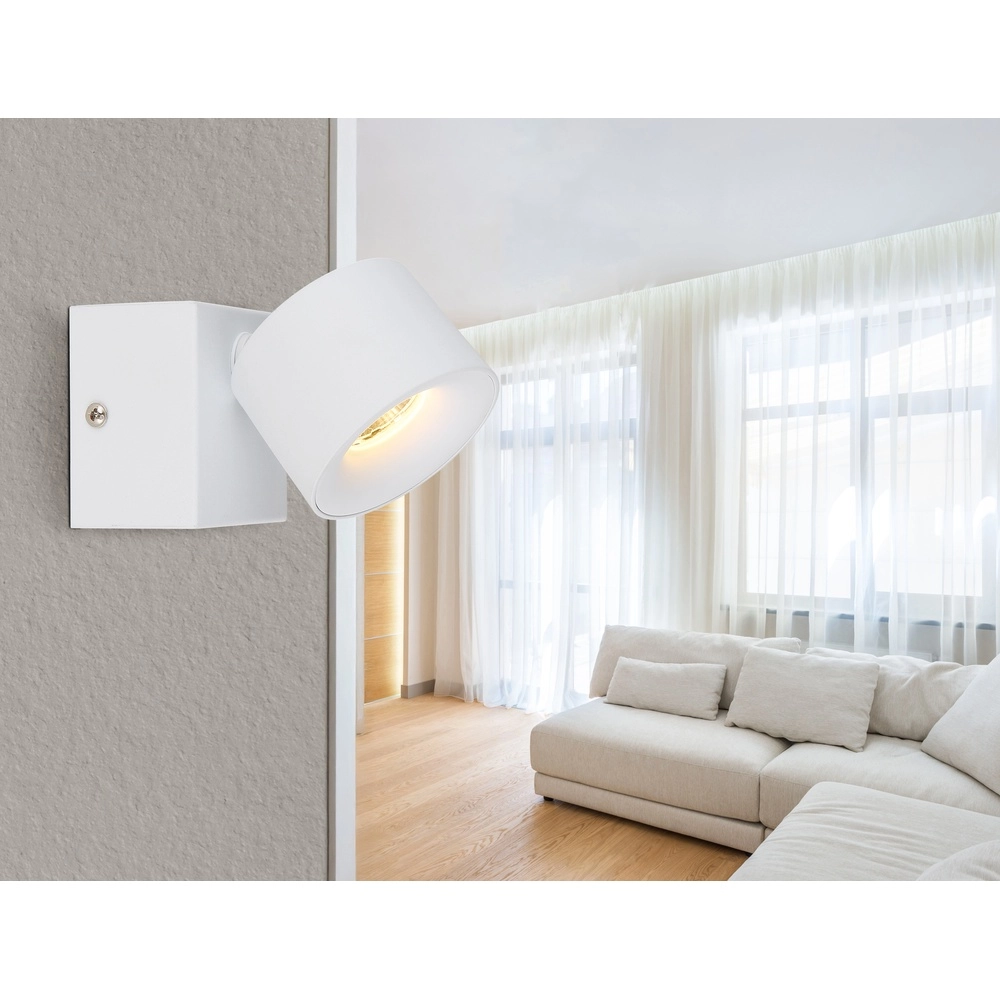 Sleek wall lamp Rae white Globo 9007371459636