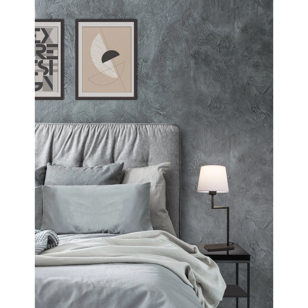 Table lamp Savona black with white hood