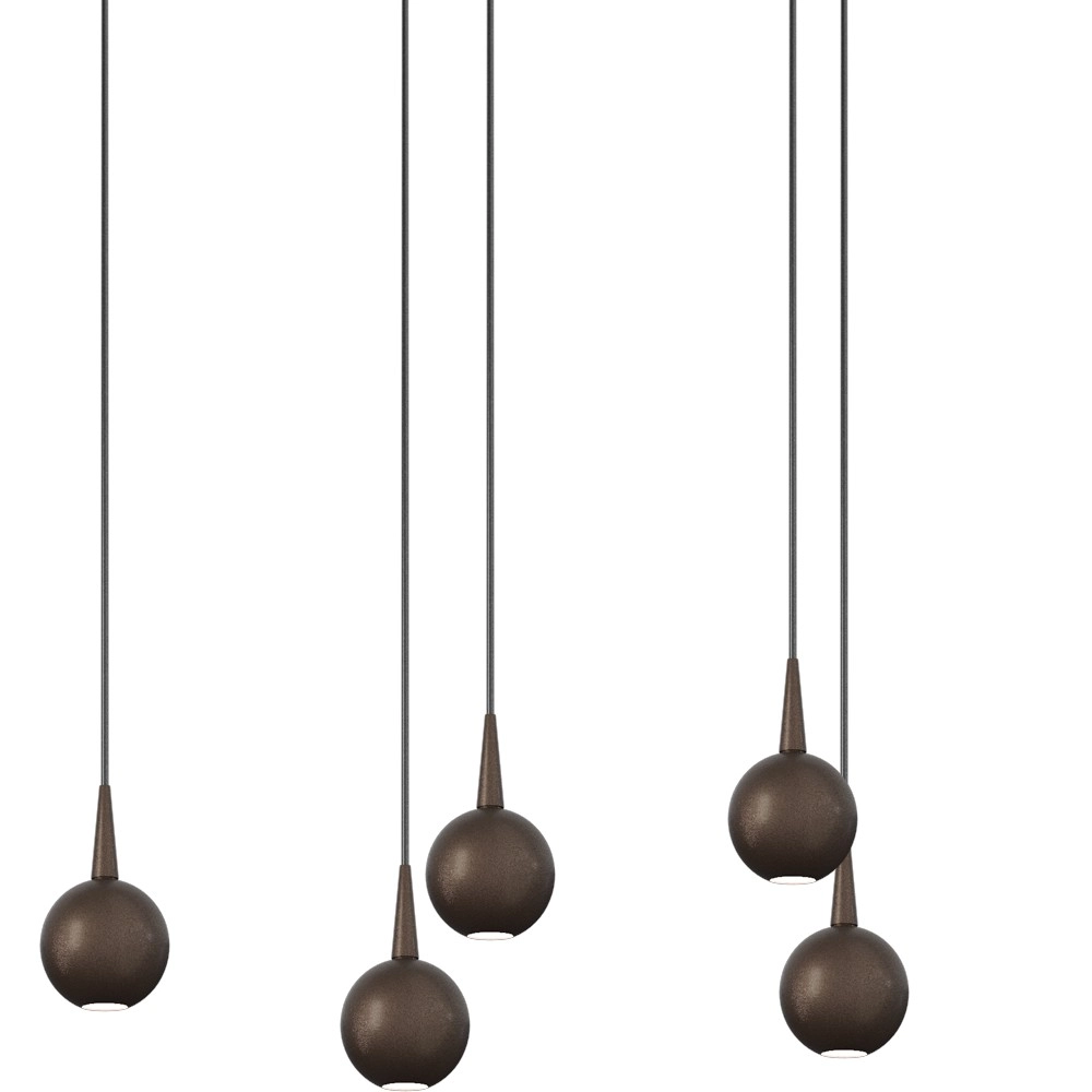 8-light pendant lamp Talana 130cm cocoa brown Ø 6cm DTW Masterlight 8718121389196
