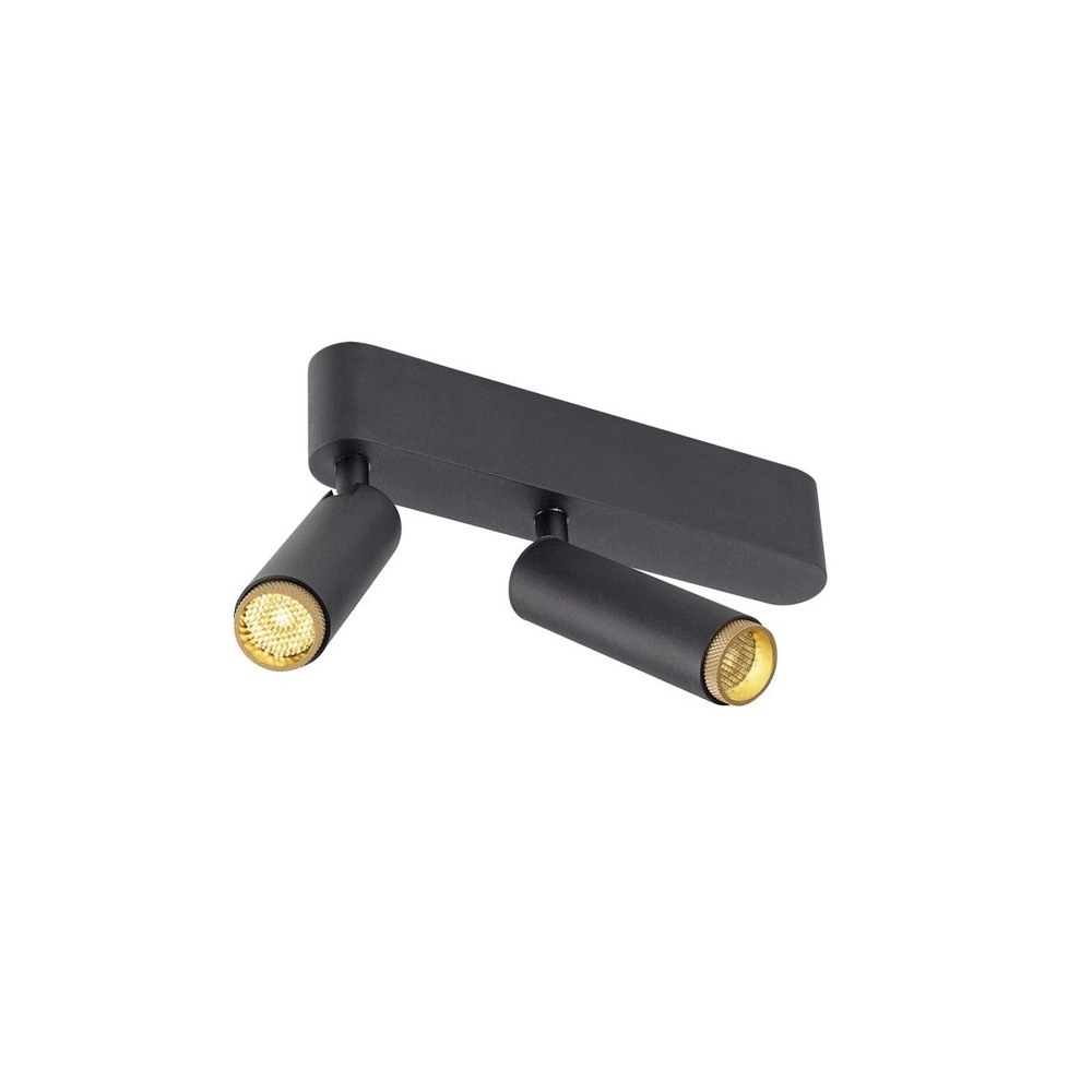 Surface-mounted spot Grip! S 2-light black 3000K