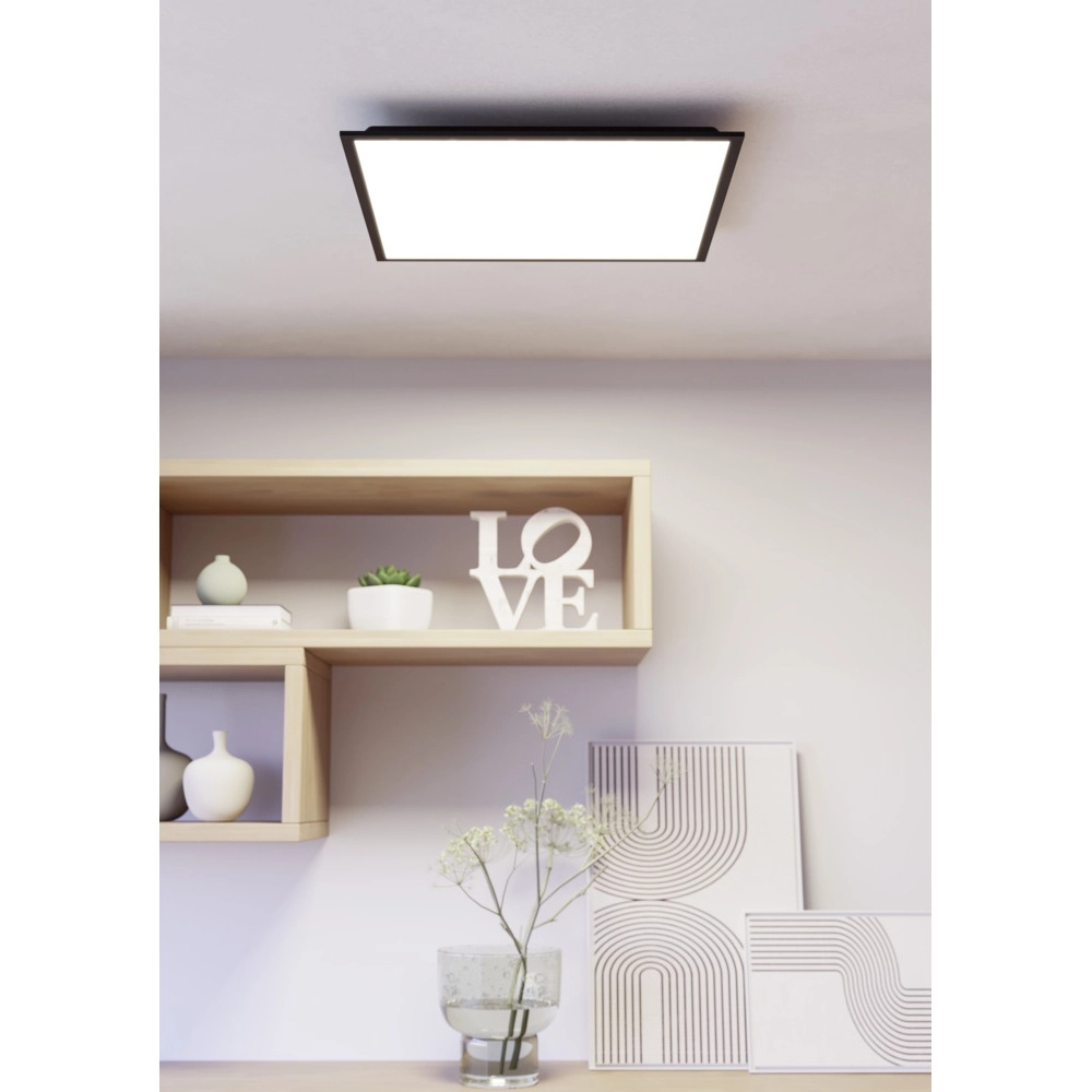 Smart ceiling light Moradillo-Z black square 59.5cm Eglo 9008606342129