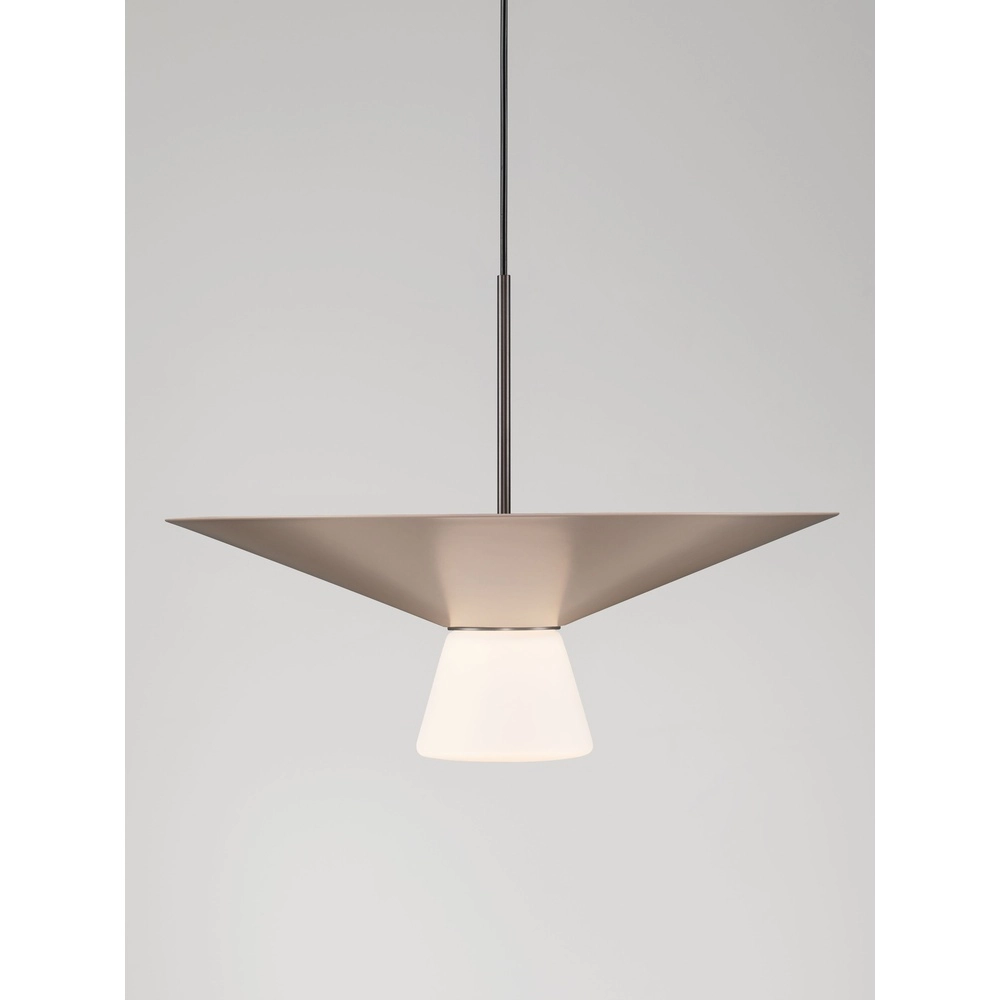 Design pendant lamp Baris white with grey and brown Ø 38cm Lyora 5212017495297