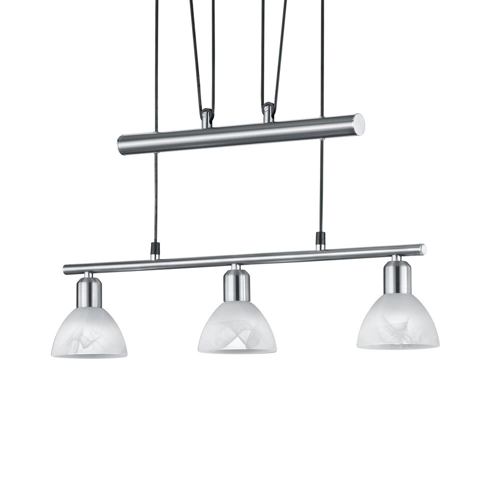 LED pendant light Levisto 3-light nickel Trio 4017807281750