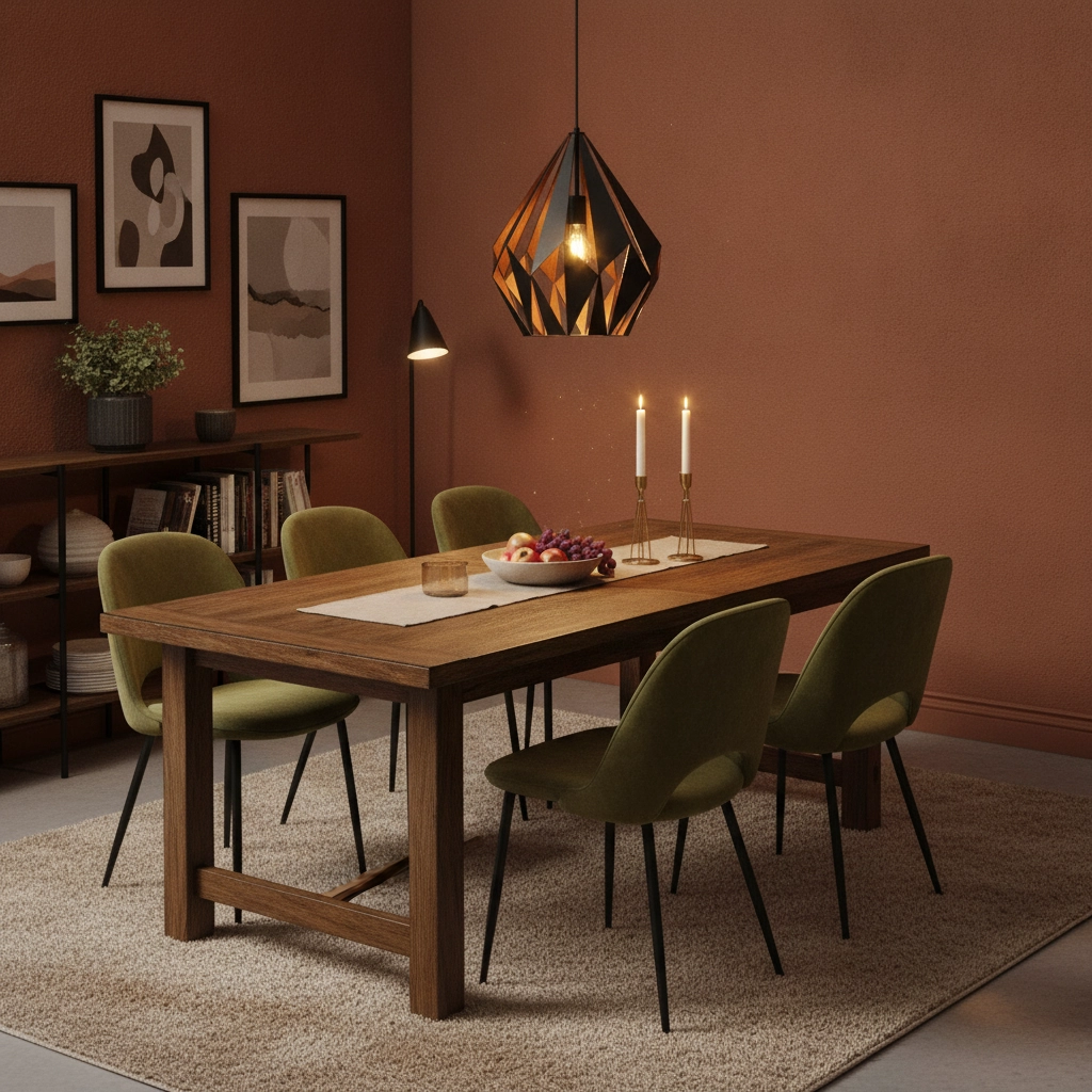 Pendant lamp Carlton 1 38cm black with copper
