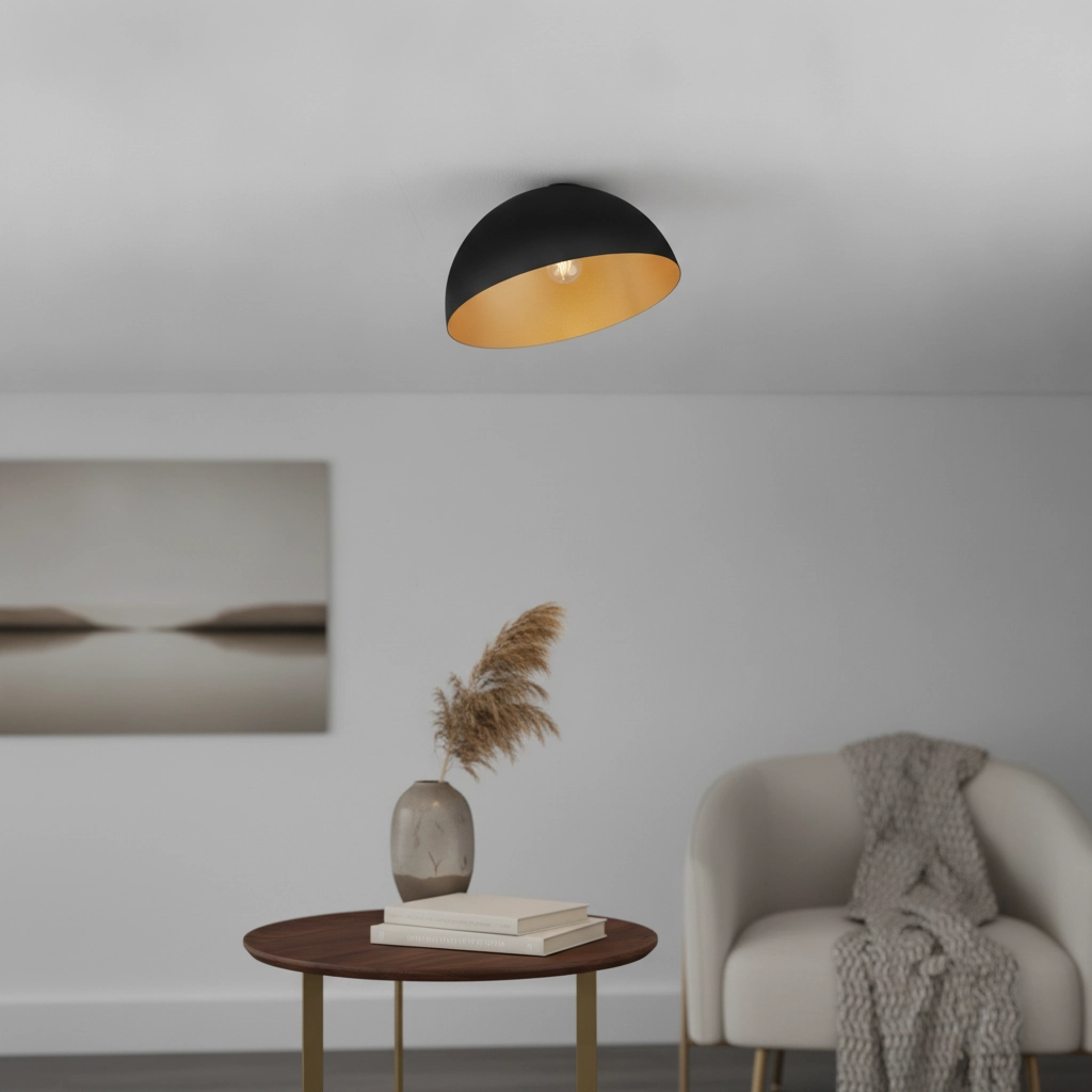 Ceiling lamp Onia black with gold Ø 40cm