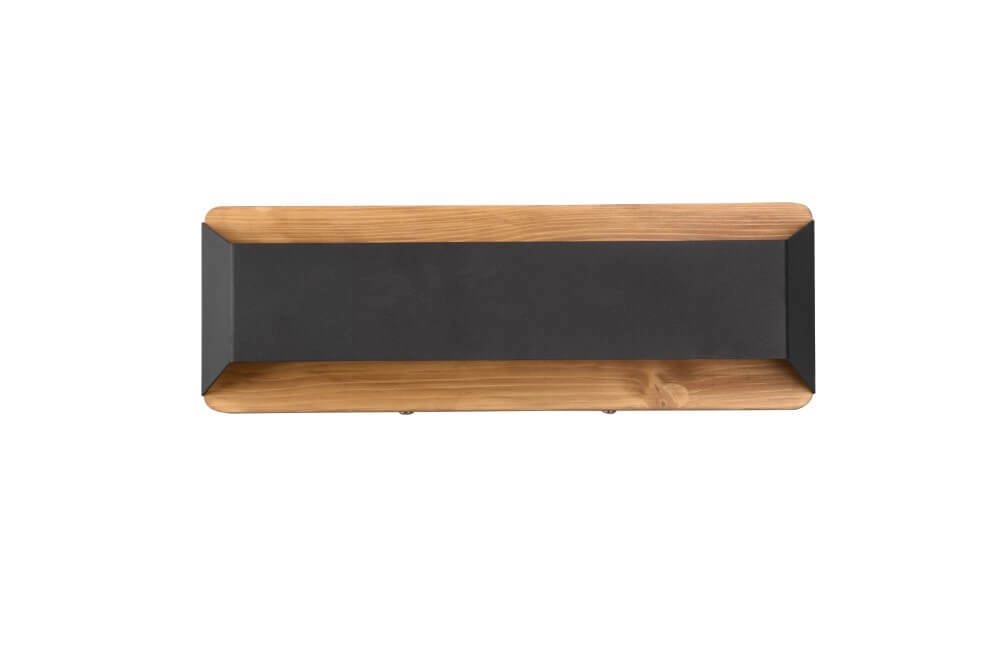 Wall lamp Arino 35cm black with wood brown Trio 4017807502787
