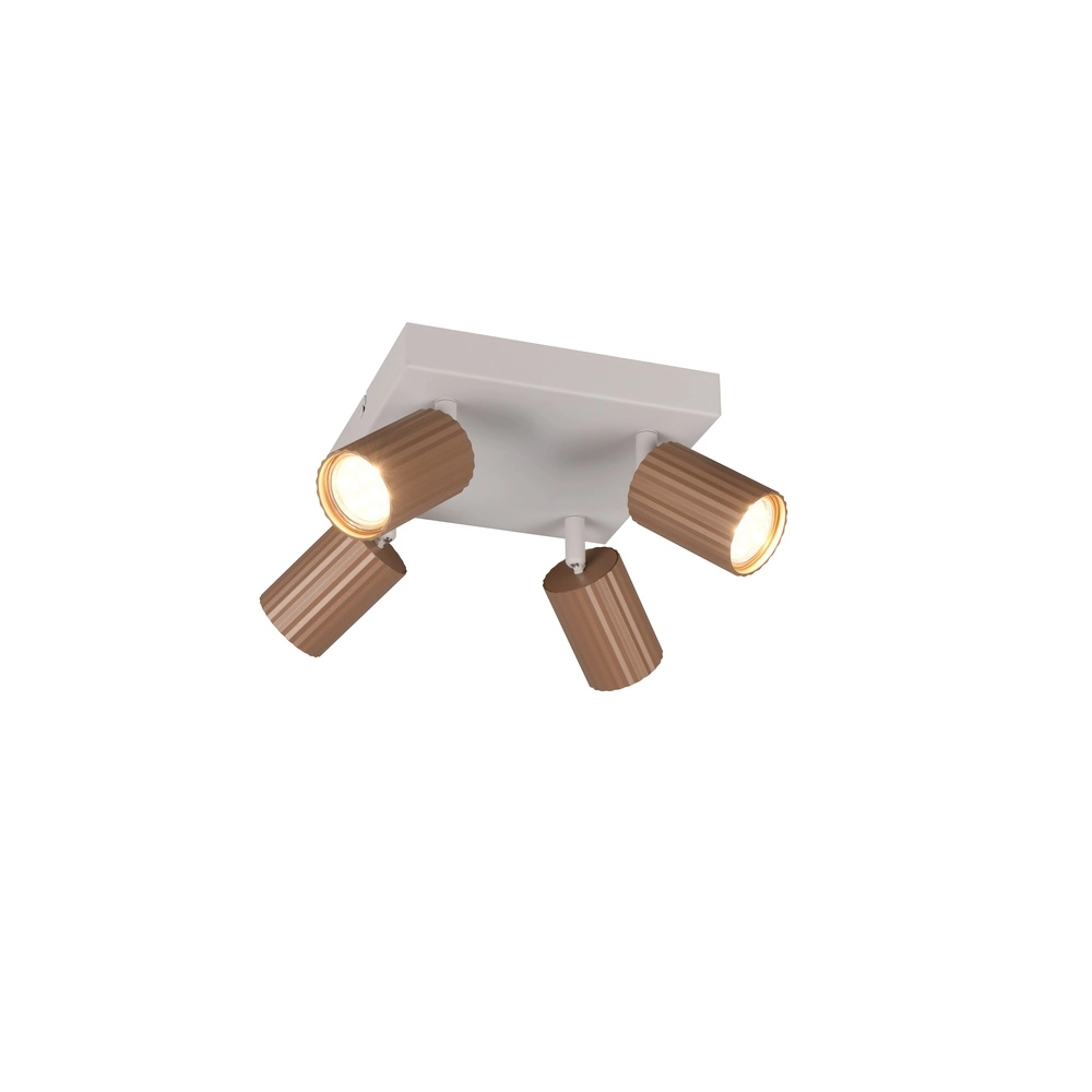 Surface-mounted spot Soka 4-light mocha brown