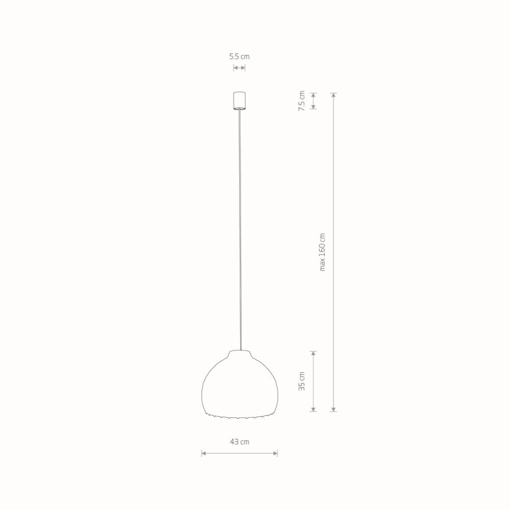 Rattan pendant lamp Boho M Ø 43cm Lyora 5903139111515