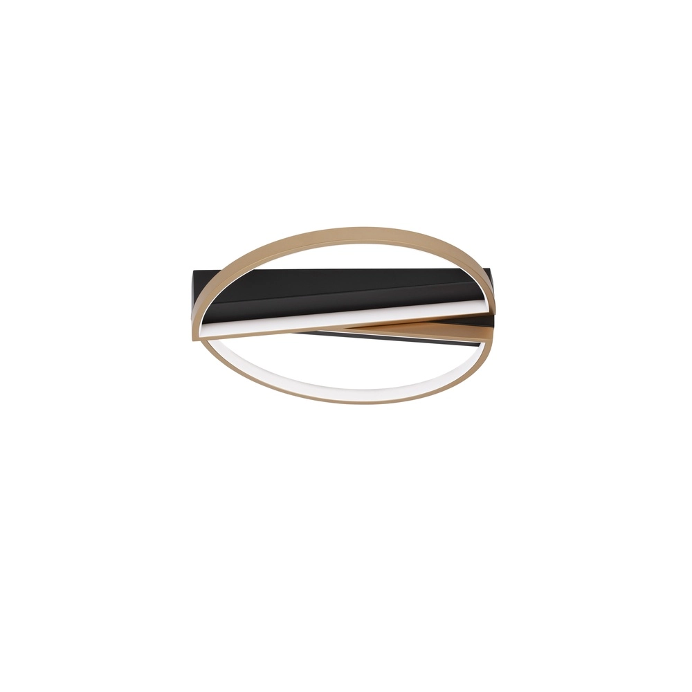Design ceiling lamp Elize black with gold Ø 43,2cm Lyora 5212017433152