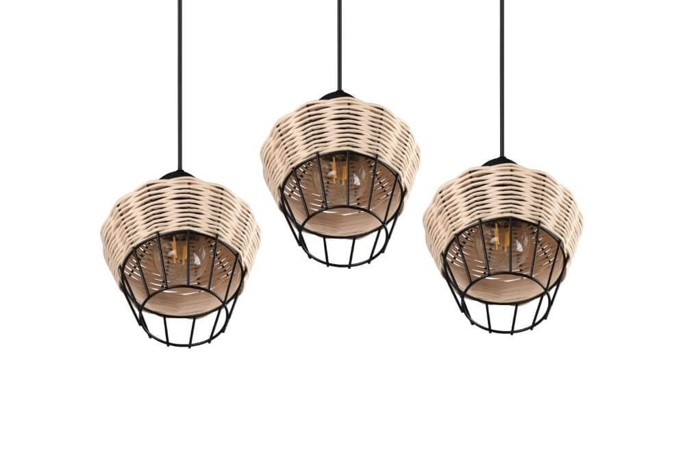 Vide hanging lamp Borka rattan Trio 4017807556131