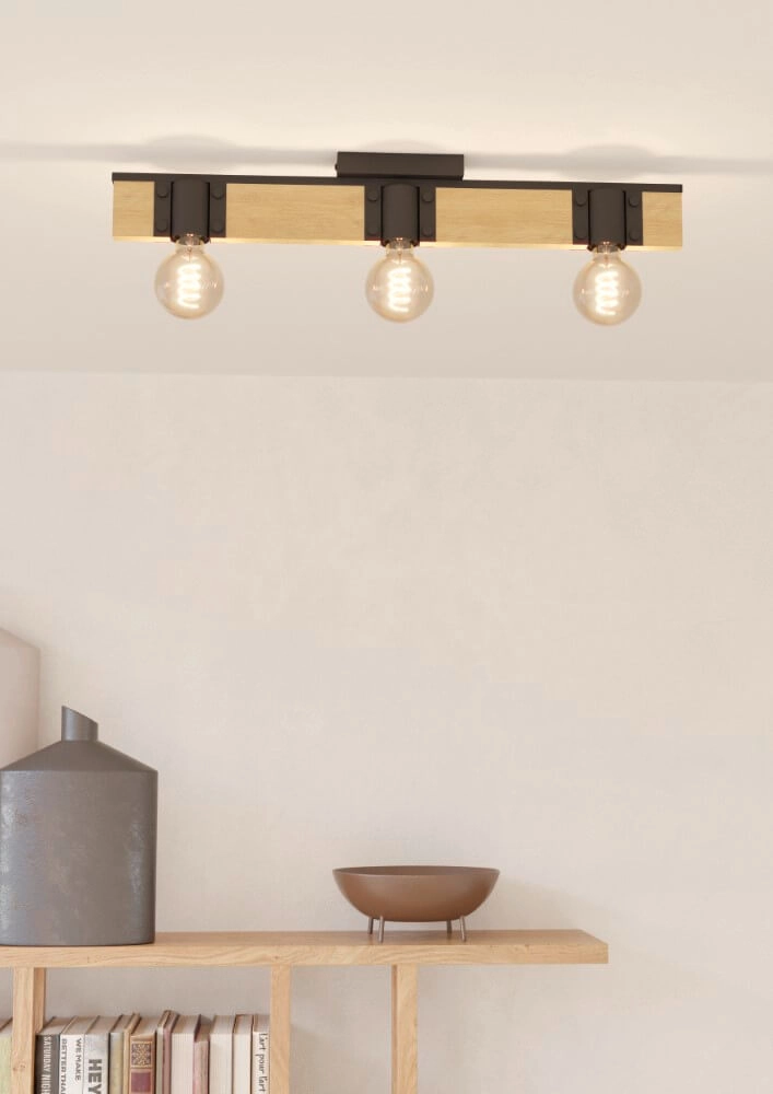 Wooden ceiling lamp Bailrigg Eglo 9002759439019