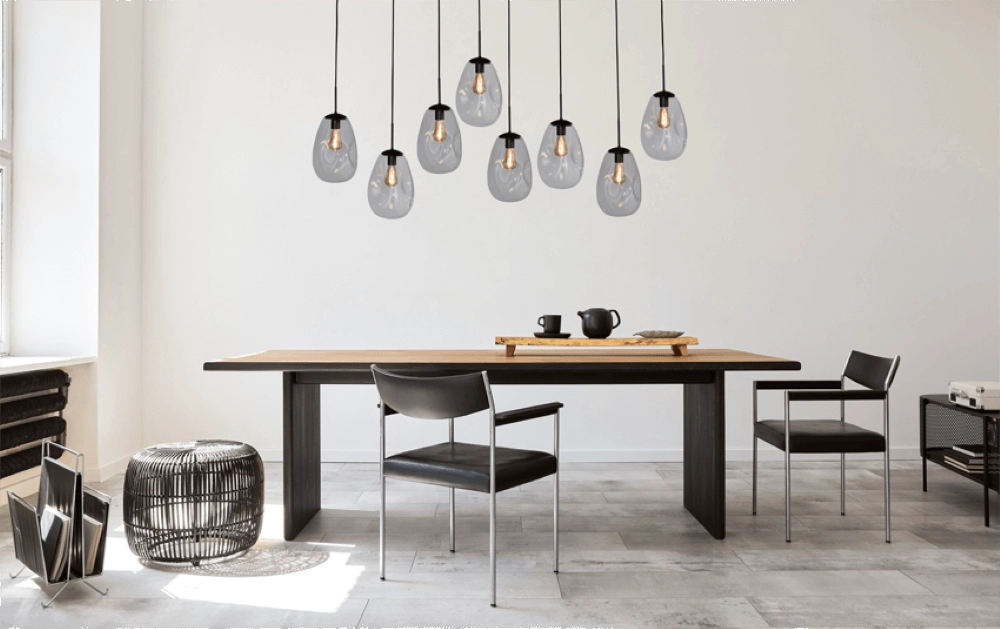 Hanging lamp Lava 8x clear glass Ø 22.5cm Masterlight 8718121286297
