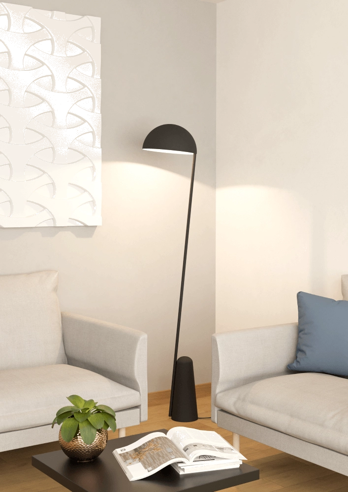 Black standing lamp Aranzola Eglo 9008606240029