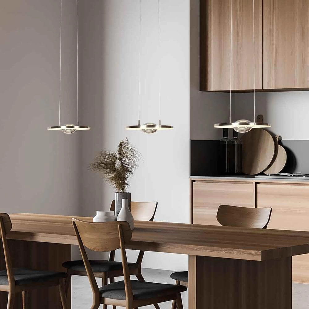 Sleek pendant lamp Soleil Ø 32cm grey Steinhauer 8712746176674