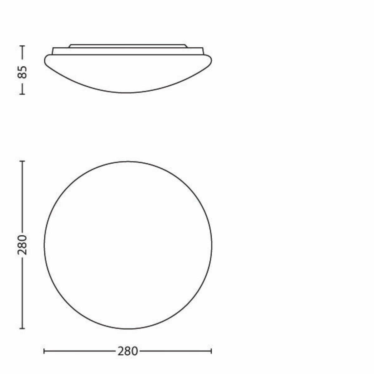 Ceiling light Suede Ø 28cm 6500K Philips 8718696163580
