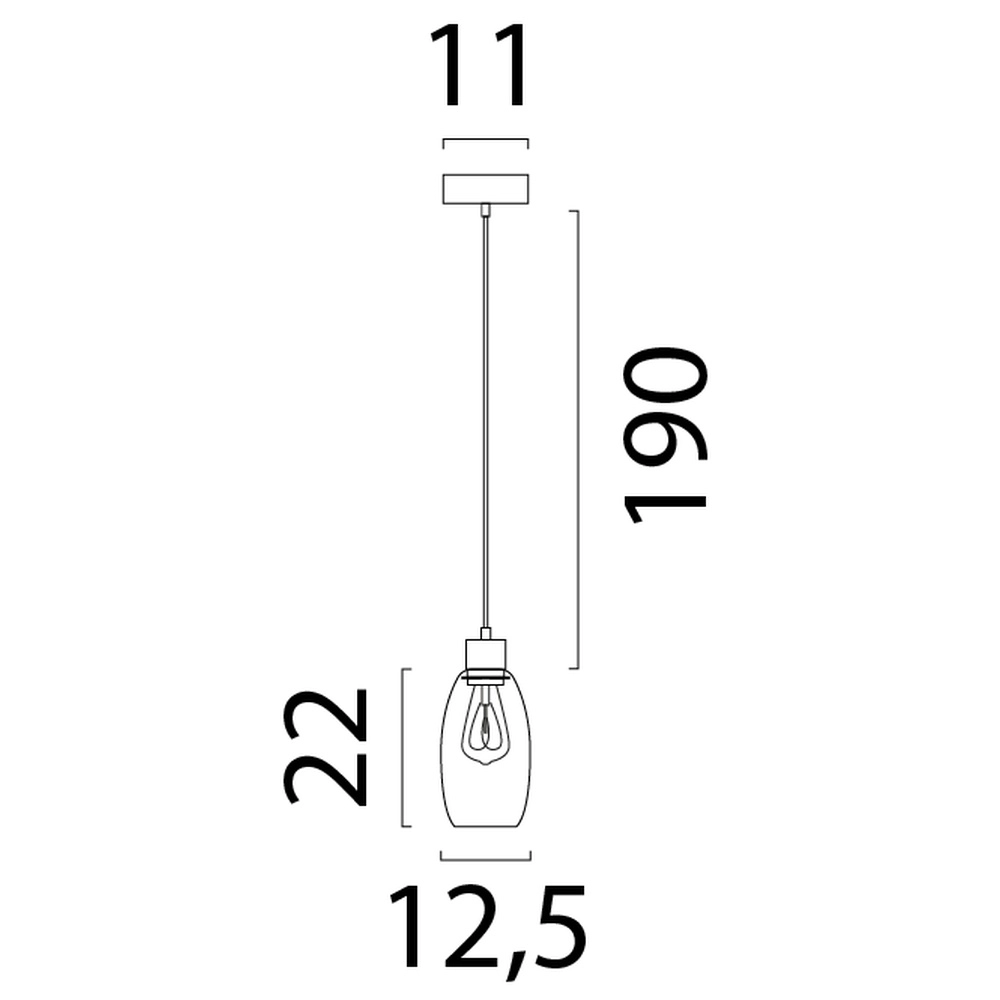 Glass pendant lamp Olive Ø 12.5cm - sand Masterlight 8718121393742