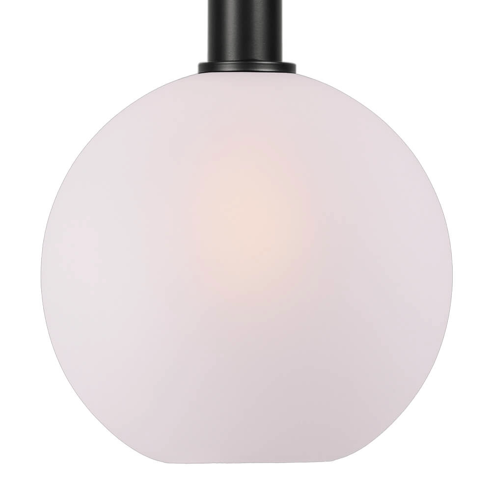 Hanging lamp Ø 25cm Bella 2 Black with matt white glass Masterlight 8718121334349