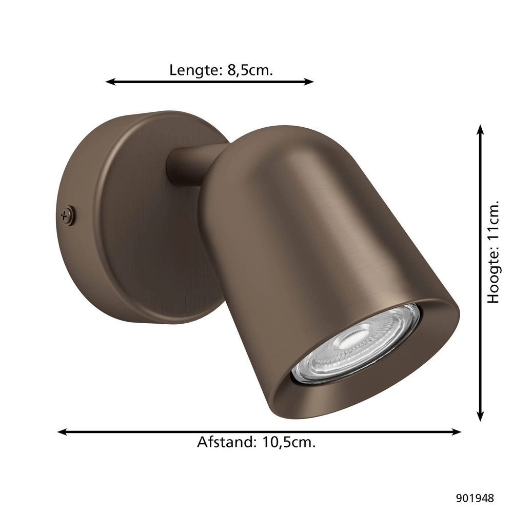 Surface-mounted spot Camaldoli bronze Eglo 9008606360406