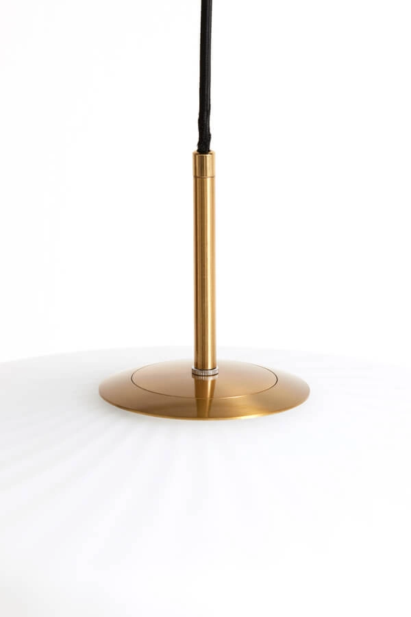 Pendant lamp Pleat gold with white Ø 30cm Light & Living 8717807687779