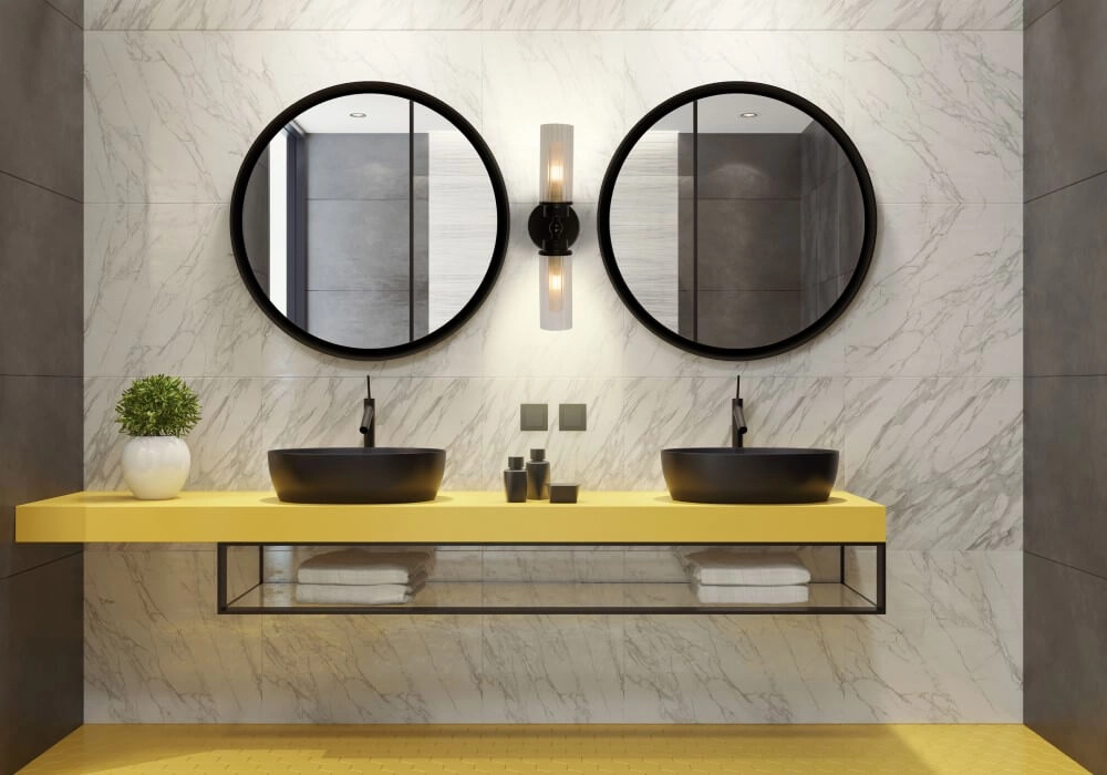 2-light wall lamp Imperial black Searchlight 5053423271965