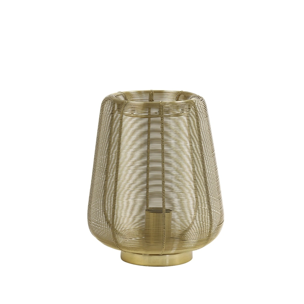 Golden table lamp Adeta Ø 22cm
