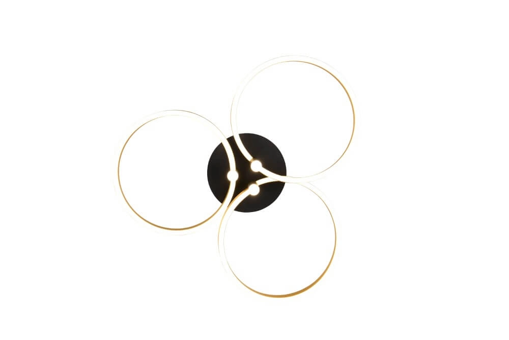Curled led ceiling light Caruso gold - Ø 65,5cm Trio 4017807612967