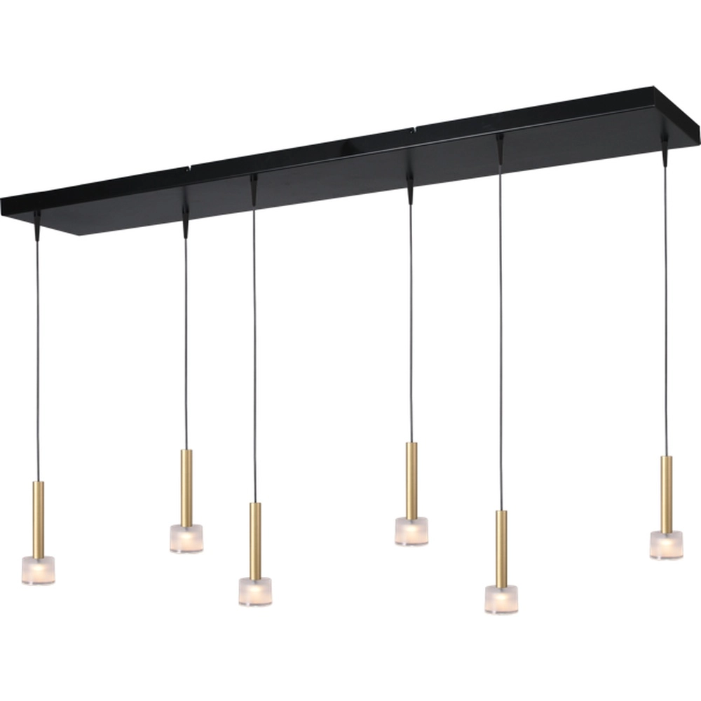 6-light pendant lamp Fabro LED - Matte Gold