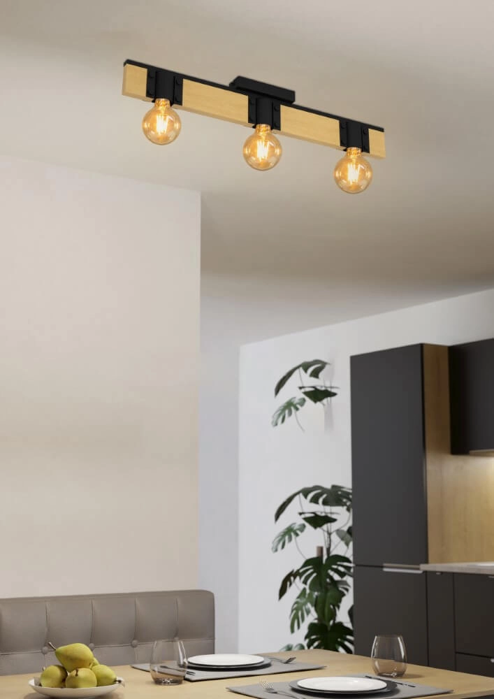 Wooden ceiling lamp Bailrigg Eglo 9002759439019