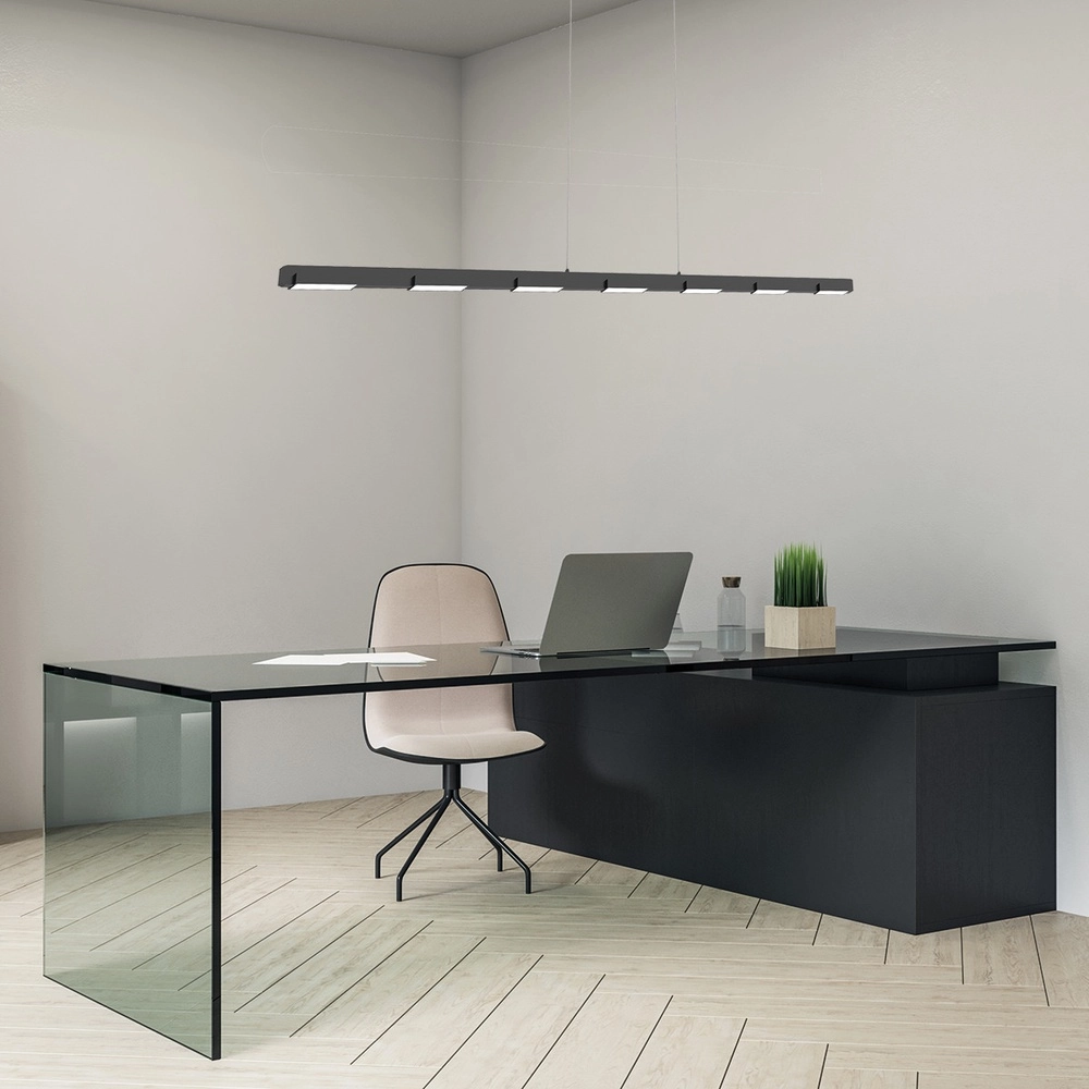Sleek pendant lamp Bloc black Steinhauer 8712746148275