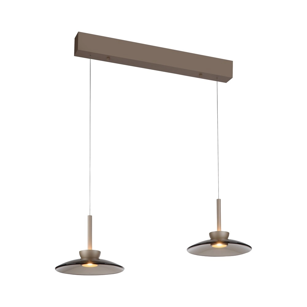 2L dining table pendant lamp Pure Moon Bronce with amber glass Paul Neuhaus 4012248392980