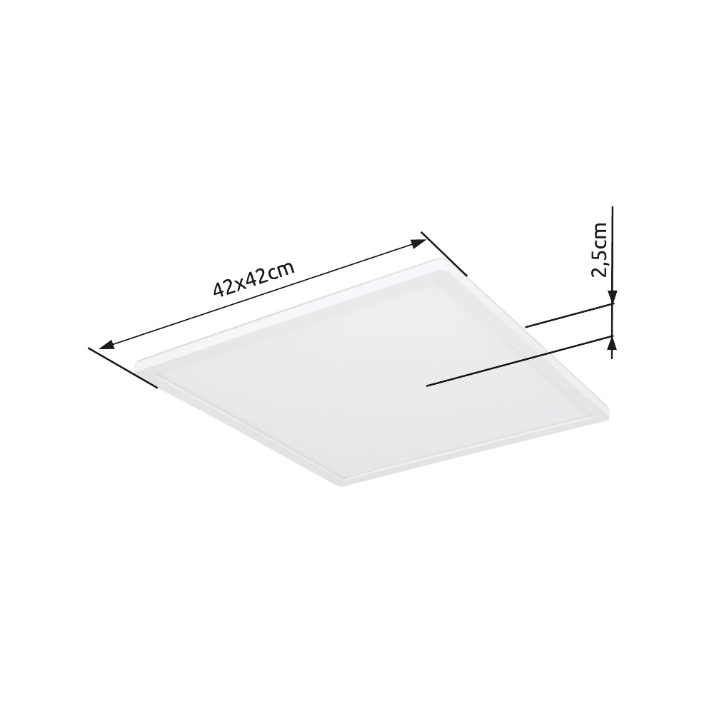 Ceiling light Sapana Square 42cm White Globo 9007371417742