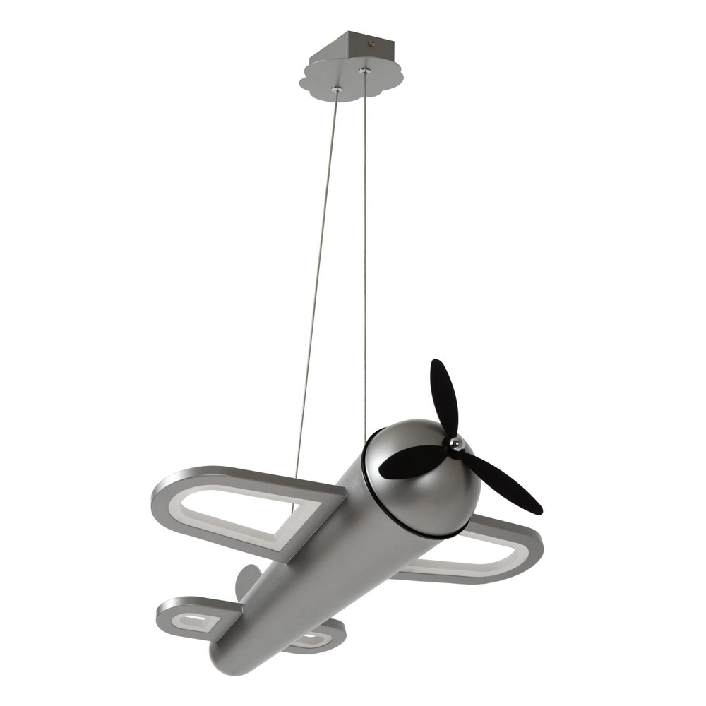 Children's room pendant lamp Fokker Airplane Metallic Gray