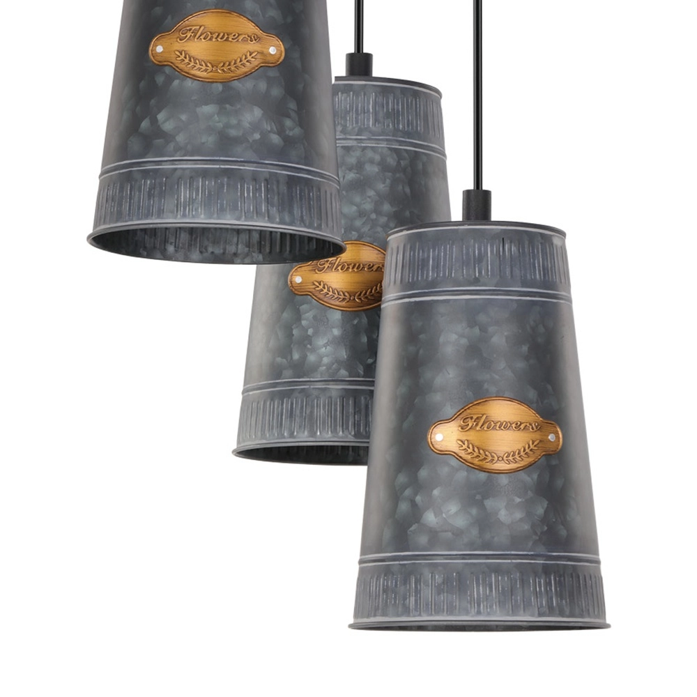 3-light pendant lamp Honeybourne Black Eglo 9002759431082