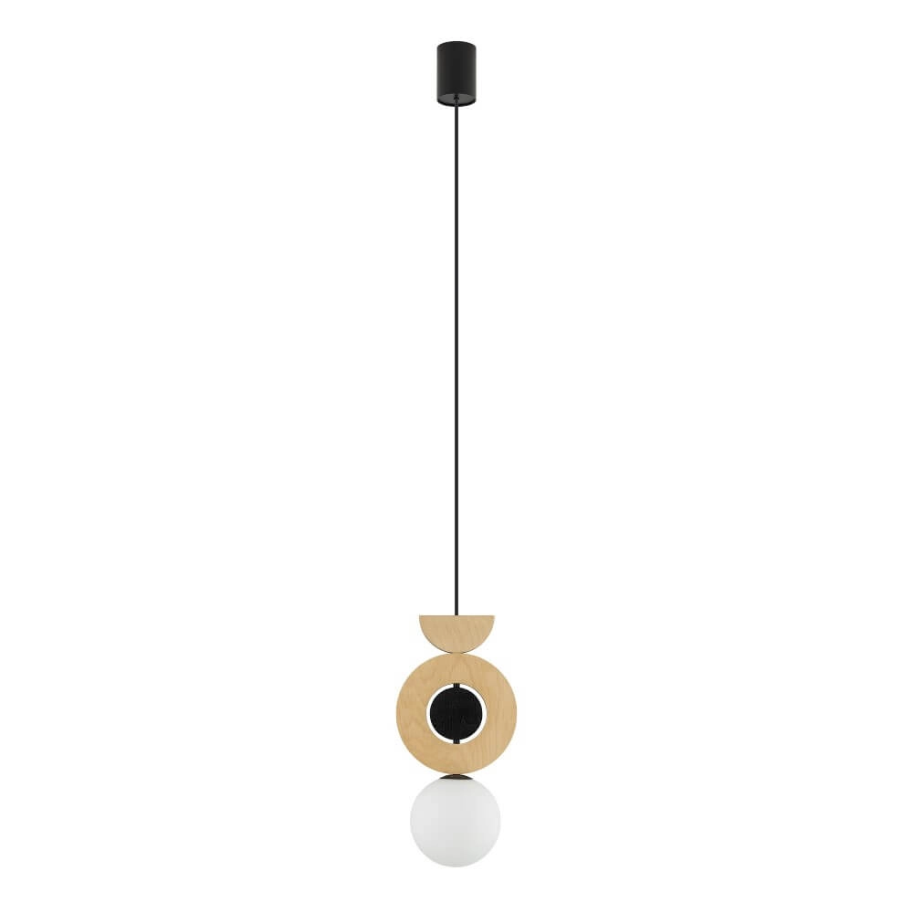 Design pendant lamp Drops Wood B 1-light wood