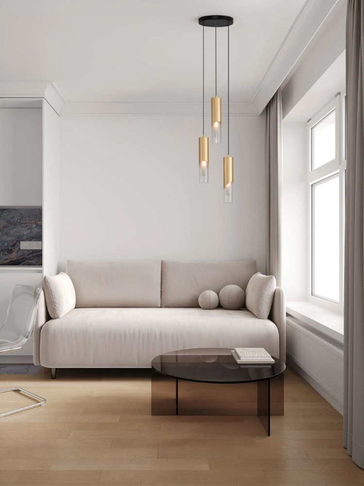 Design pendant lamp Modesto Ø 25cm gold 3-lights Lyora 5212063501447