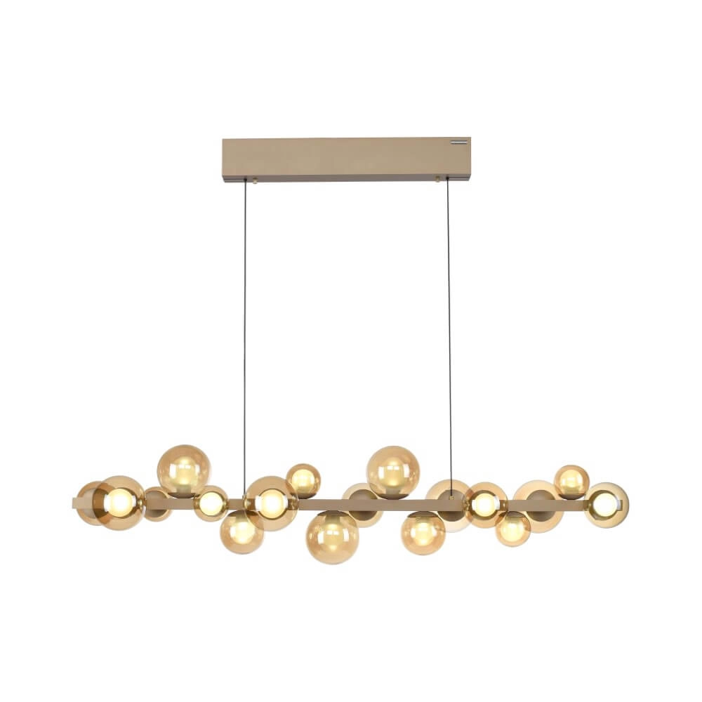 Unique hanging lamp Pure E-Popup 18-light bronze