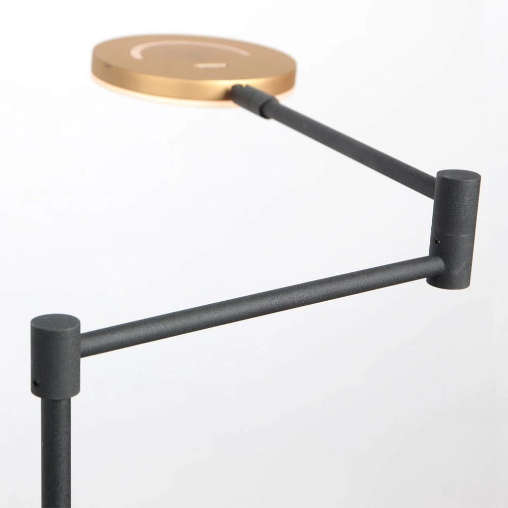 Design reading lamp Soleil black with gold cap Steinhauer 8712746177381