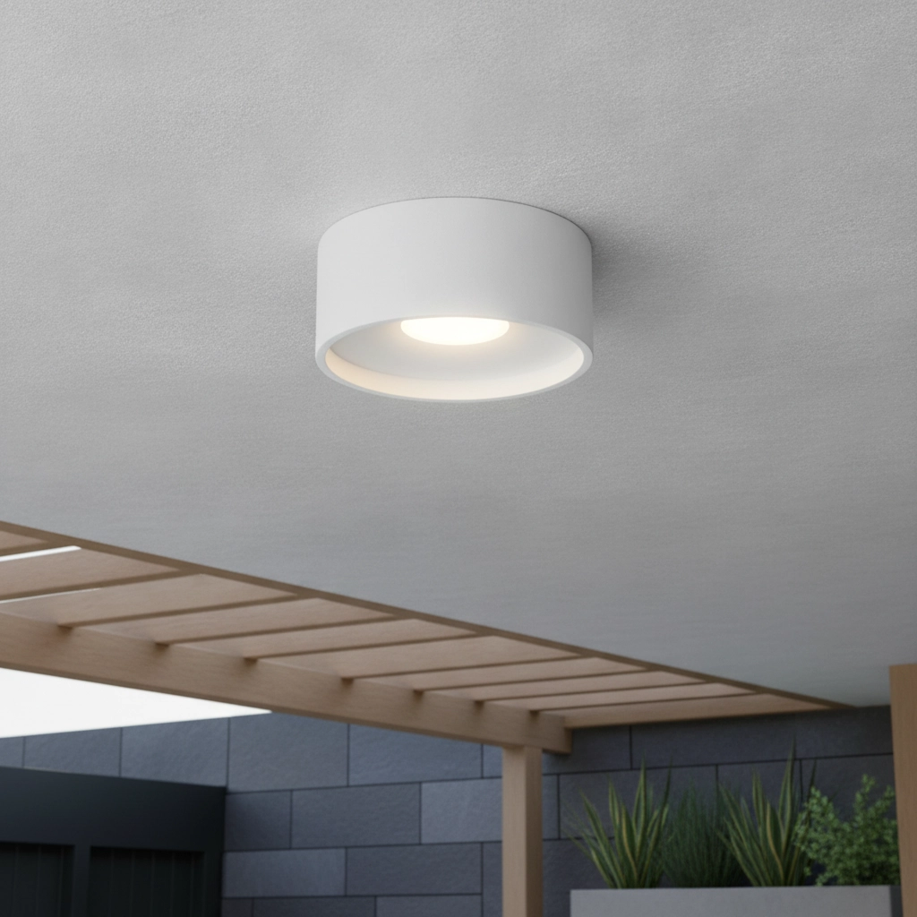 Sleek ceiling lamp Oran Ø 12cm white