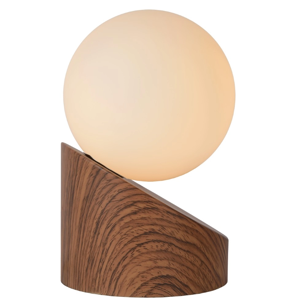 Design table lamp Len dark wood look Lucide 5411212450586
