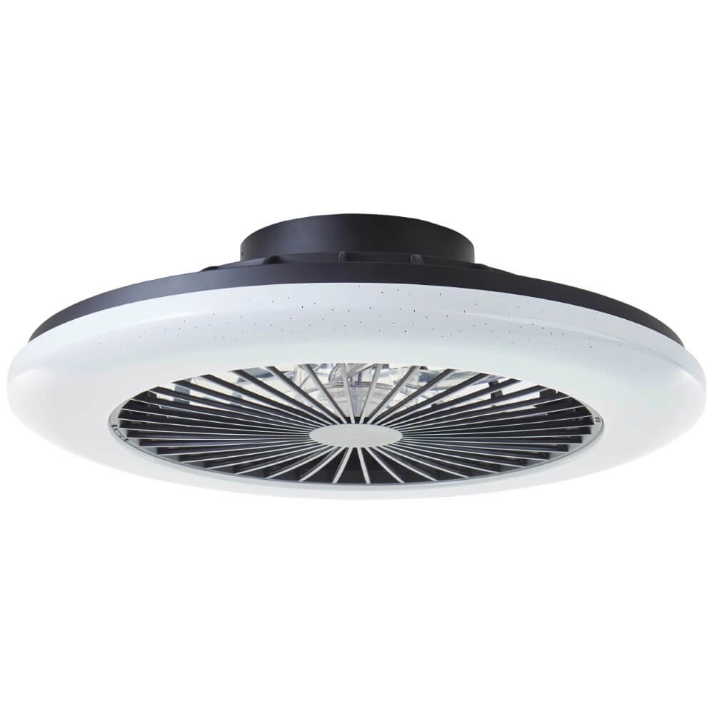 Black fan Salerno with RGB function Brilliant 4004353435881