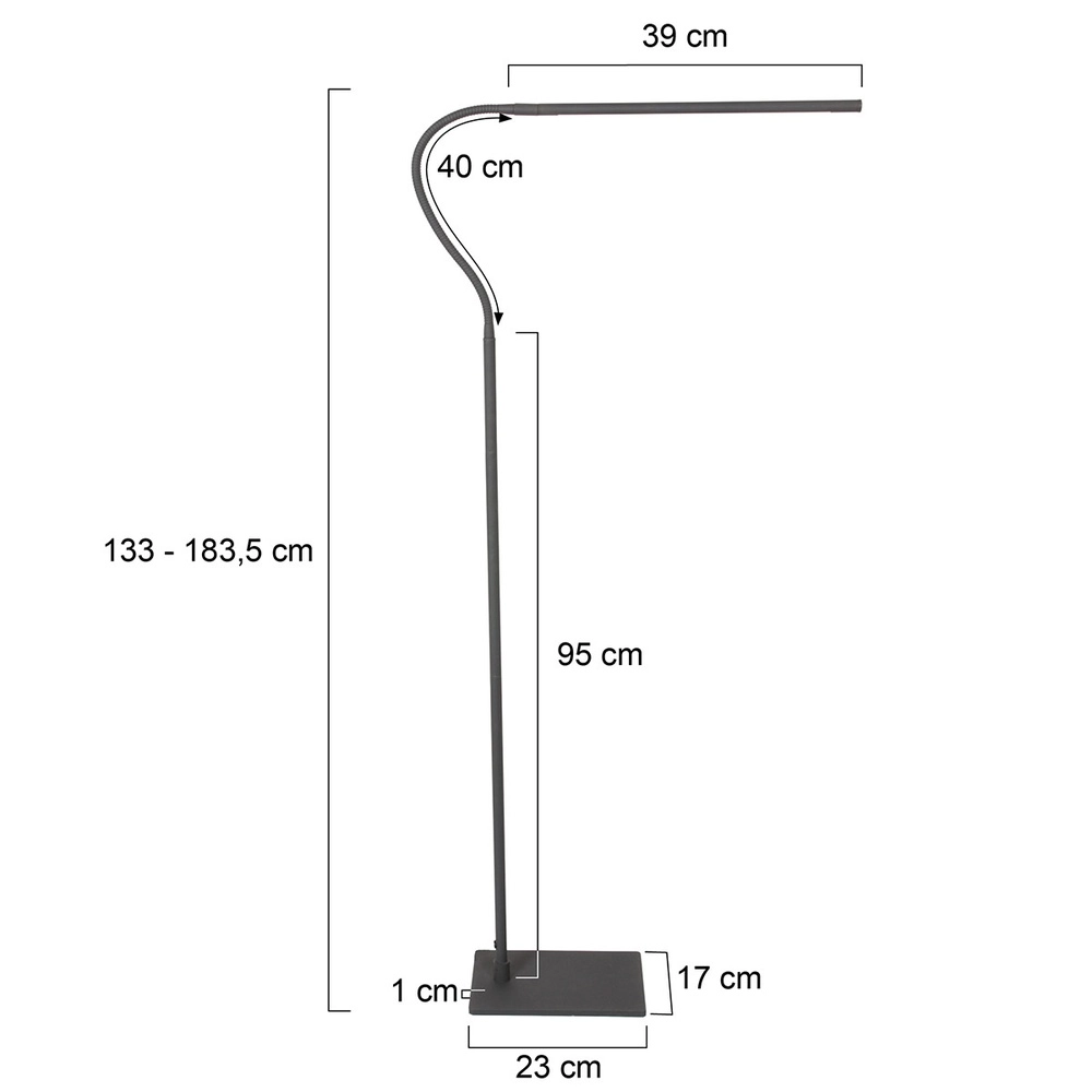 Design reading lamp Serpent black Steinhauer 8712746146981
