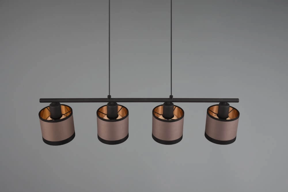 Hanging lamp Davos taupe 4-light Trio 4017807574333